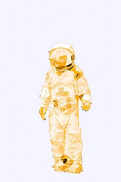 Spaceman AstronOut (wit en oranje) van Gig-Pic by Sander van den Berg