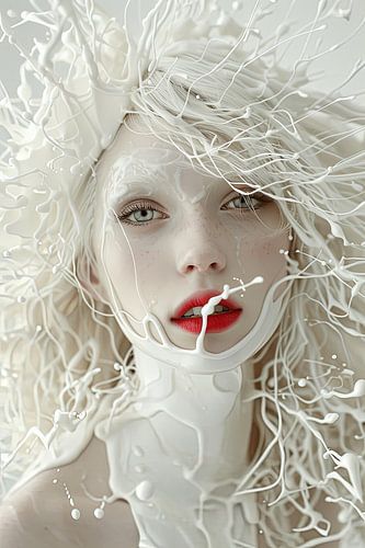 vrouw met dynamisch melkkapsel