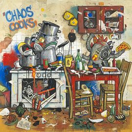 C'est le chaos dans la cuisine sur Jutta Maria Pusl