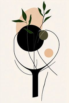 Modern minimalist plant illustration by Poster Art Shop