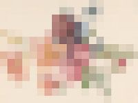 Abstract landschap met bollenvelden