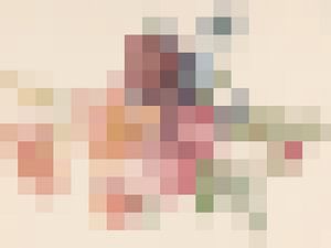 Paysage abstrait avec champs de bulbes