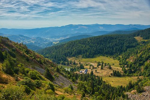 Landschap in de Vogezen, uitzicht vanaf Gazon du Faing