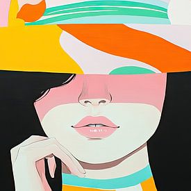 Frau mit großem Hut von Zen und Mehr