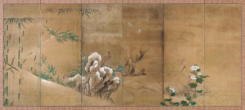 Birds and flowers of the four seasons, Kano Sanboku - late 17th century by Het Archief