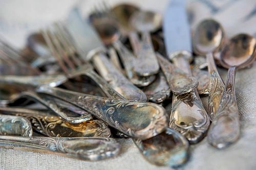 Oud frans brocante bestek van Blond Beeld