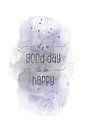 It is a good day to be happy | Aquarell lila von Melanie Viola Miniaturansicht