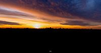 Panorama von Sonnenaufgang Himmel und Skyline Den Haag