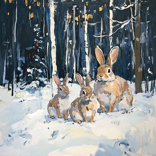 Weihnachtskaninchen | Winterkaninchen