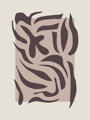 Shapes - verzameling van vormen - bordeaux en taupe