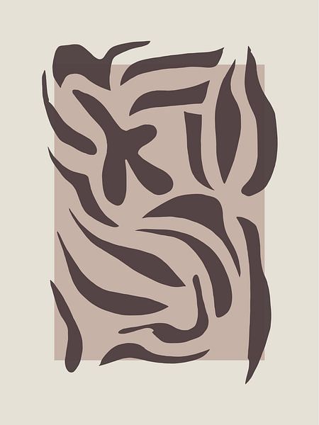 Shapes - collection of shapes - bordeaux and taupe by Daan Bakker