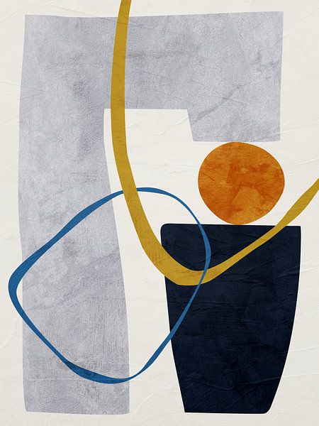 Farbenfrohe abstrakte Kunst geometrischer Formen von Online Arts