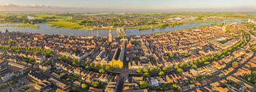 Kampen springtime evening sunset aerial panorama by Sjoerd van der Wal Photography