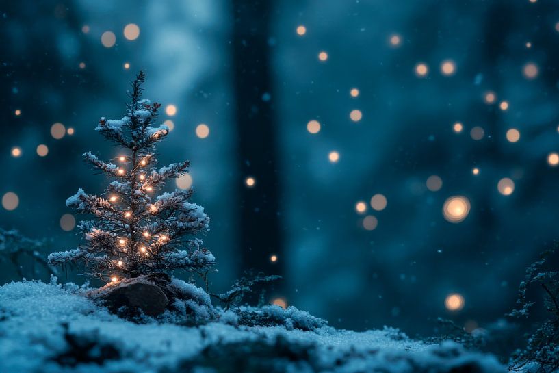 Winter forest lights by Poster Art Shop