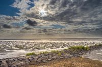 Prachtige wolkenlucht in het Waddengebied