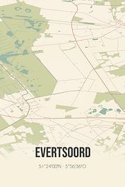 Vintage map of Evertsoord (Limburg) by Prints of Place