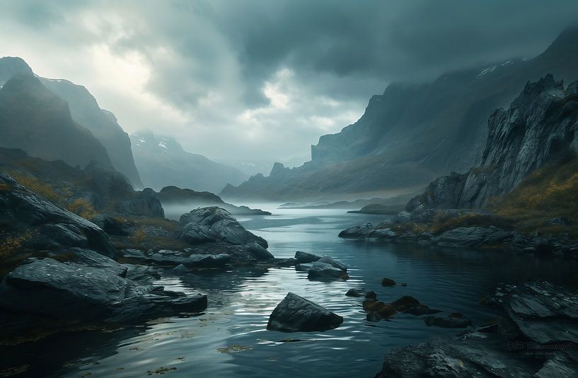 Blick auf den Bergsee von fernlichtsicht