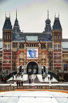 Rijksmuseum Amsterdam in de Winter van Hendrik-Jan Kornelis