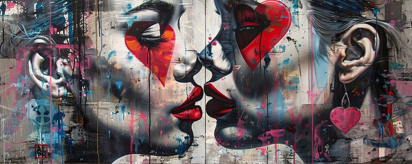 Kiss by Abstract Painting