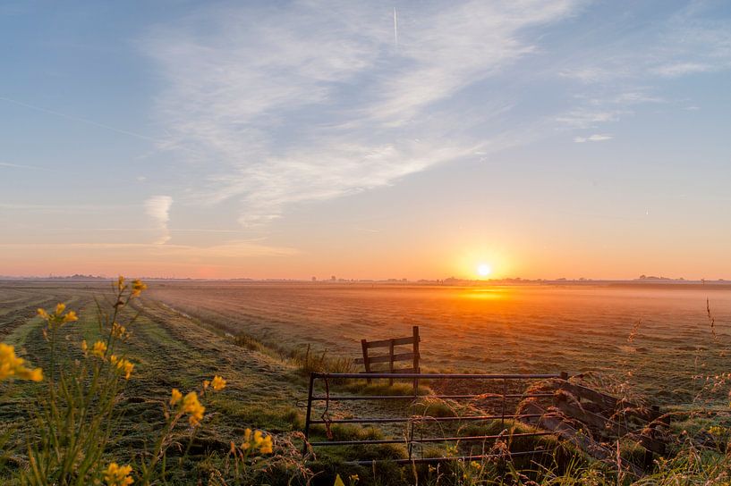 lever du soleil dans le polder par Edwin Sonneveld