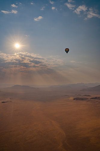 Luchtballonvaart over de Namib-woestijn in Namibië