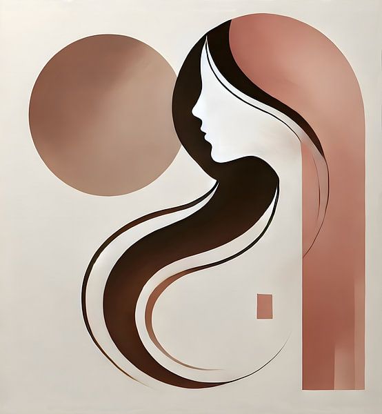 Abstrakte Frau Silhouette von FoXo Art