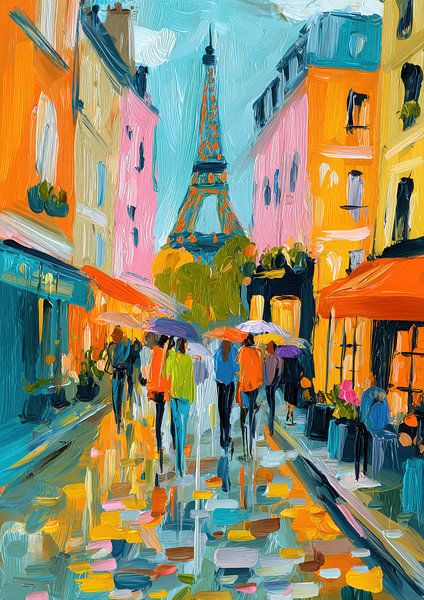 Paris Straßen Matisse Stil von Niklas Maximilian