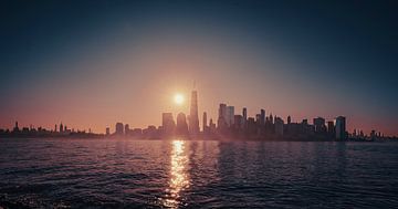 New York City skyline bij zonsopgang, VS van Patrick Groß