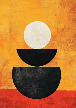 Mid-Century Abstract Oranje van Niklas Maximilian