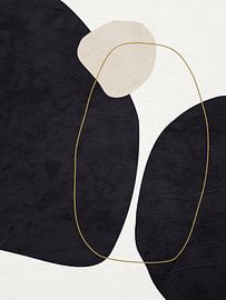 Modern geometric organic abstract art