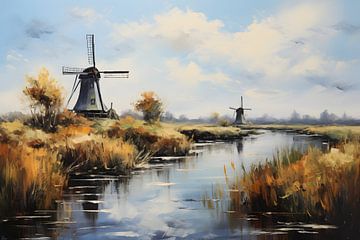 Die Windmühlen von Kinderdijk #1 von Mathias Ulrich