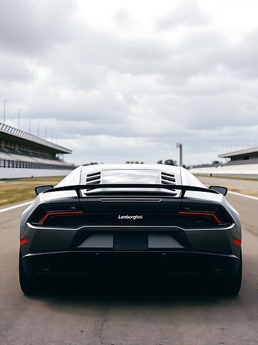 Lamborghini Huracan STO Grijs Bewolkte Hemel 2