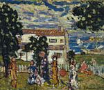 Maurice Prendergast-New England Village von finemasterpiece Miniaturansicht