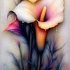 aquarel van bloemen van Gelissen Artworks