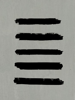 Minimalistisches Kunstwerk mit Pinselstrichen