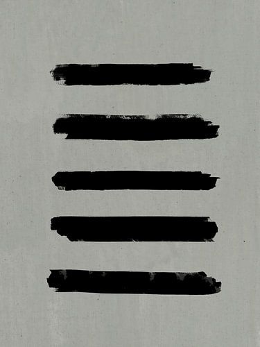 Œuvre d'art minimaliste avec coups de pinceau