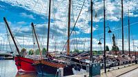 Segelschiffe im Hafen von Monnickendam von Digital Art Nederland Miniaturansicht
