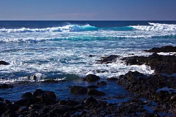 Lavaküste auf Lanzarote von Anja B. Schäfer