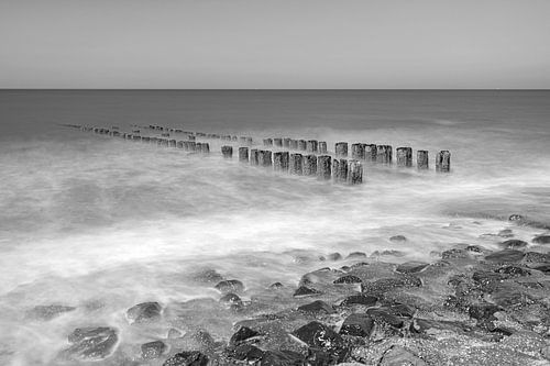North Sea coast in black and white by Teuni's Dreams of Reality