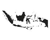 Indonesia Map in Black by Art Kingdom thumbnail