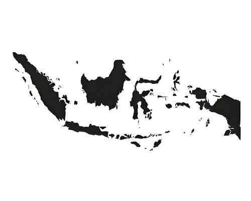 Carte d'Indonésie en noir