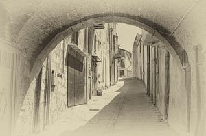 Rue dans la ville de Piana degli Albanesi en Sicile. 