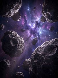 Asteroidenfeld im Weltraum von Akflamme Studio
