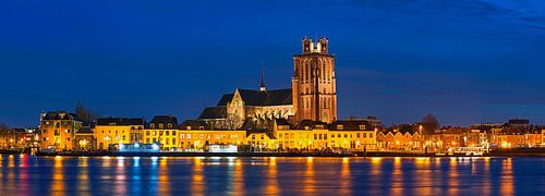 Panorama night photo Grote Kerk Dordrecht by Anton de Zeeuw