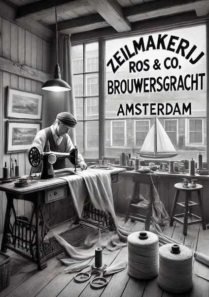 Voilier au travail '60 Amsterdam par Jaap Ros