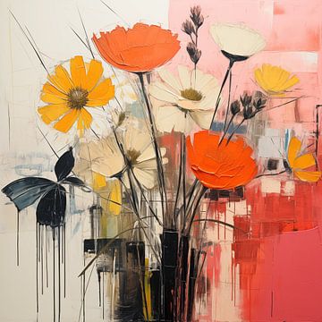 Abstracte bloemen van Bert Nijholt