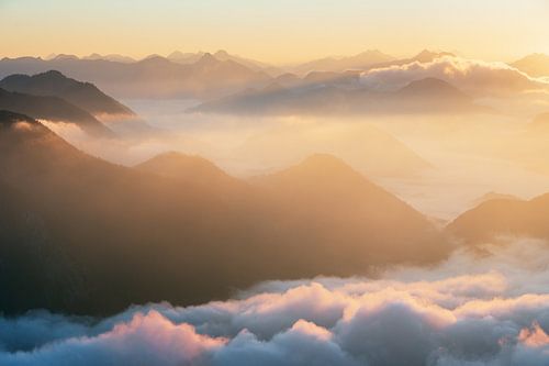 A morning above the clouds on Herzogstand by Daniel Gastager
