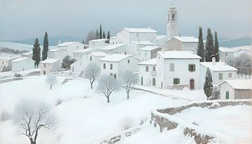 Winter landscape Tuscany by Jan Bechtum