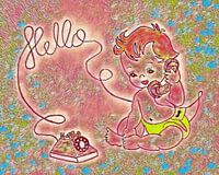 Child on the phone