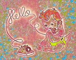 Kind am Telefon